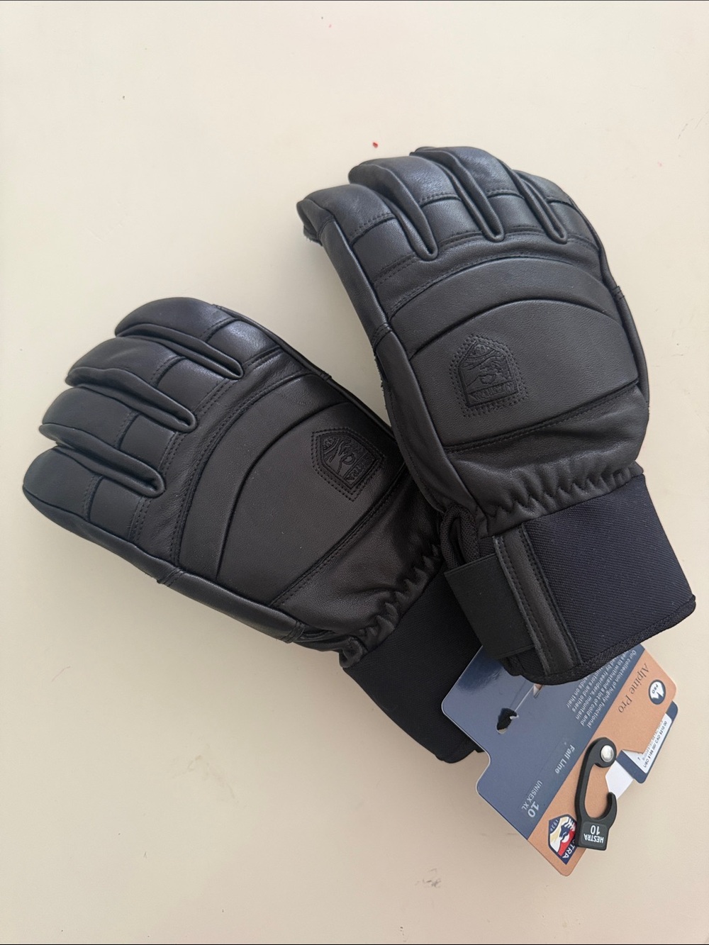 Hestra | Alpine Pro | NWT Black Padded Leather Ski Gloves XL